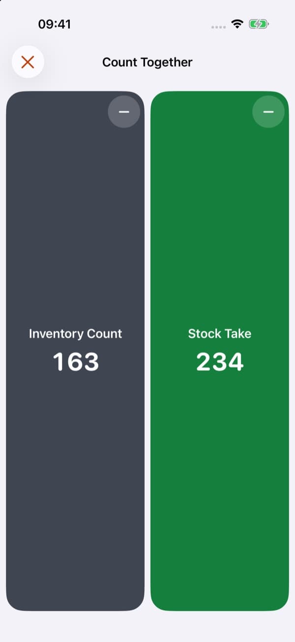 Count Together: two tallies side by side, each counted with one tap.